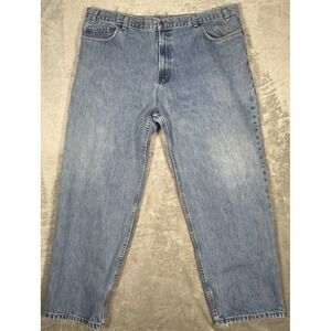 Kirkland Jeans Men's 42X29‎ Signature High Rise Straight Blue Zip Fly